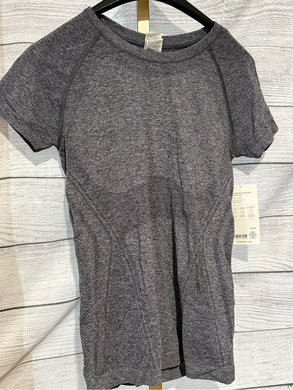 Athleta momentum seamless heather tee small